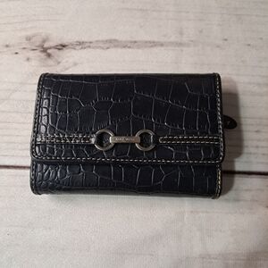 Nine West Black Croc-Embossed Wallet